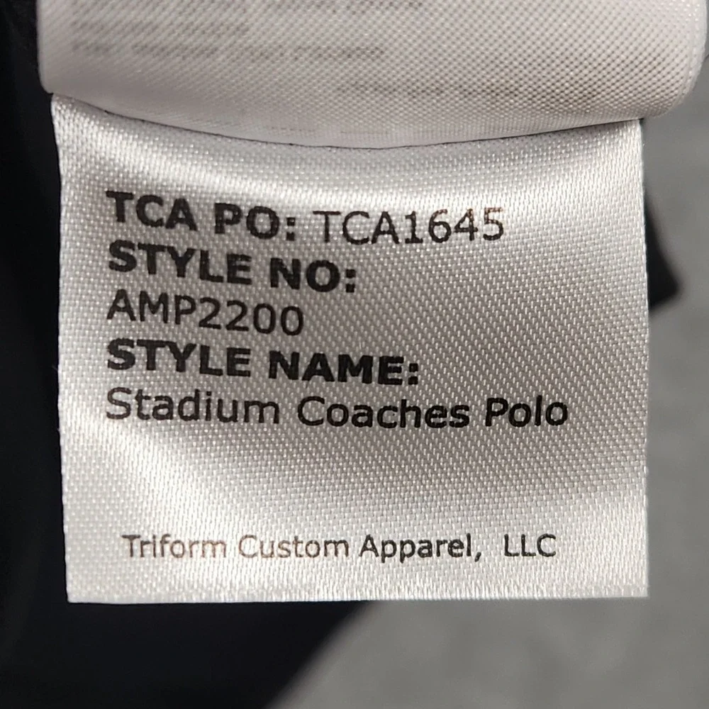 Troy University Shirt Mens Large Black Coaches Polo Team Issue Trojans Cooling